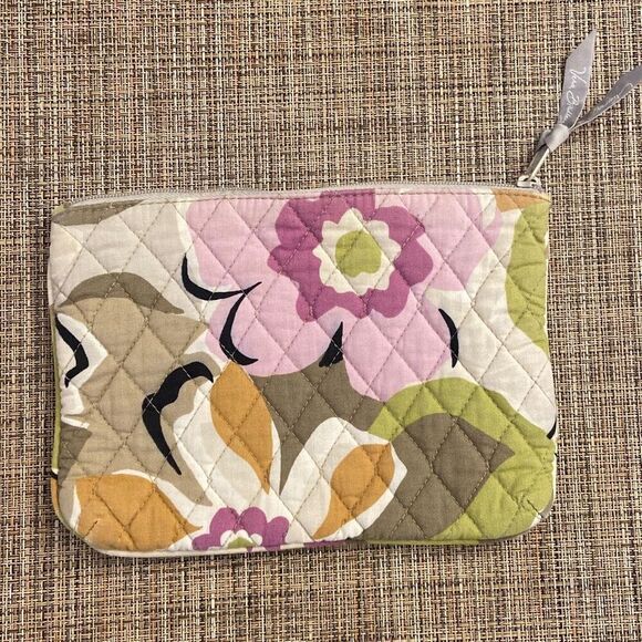 Vera Bradley Portobello Road Cosmetic Makeup Zippered Bag Plastic Lining ?Faded? - Picture 1 of 12